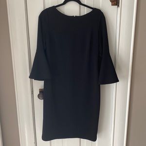 Calvin Klein, Black, bell sleeve dress. Size 12